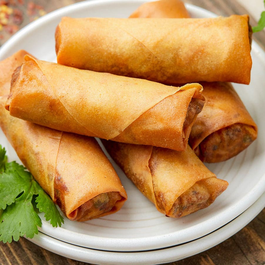 Thai Vegetarian Spring Rolls. 25 piece bags. $25 each.  Minimum order of x4 bags and free delivery in Auckland City